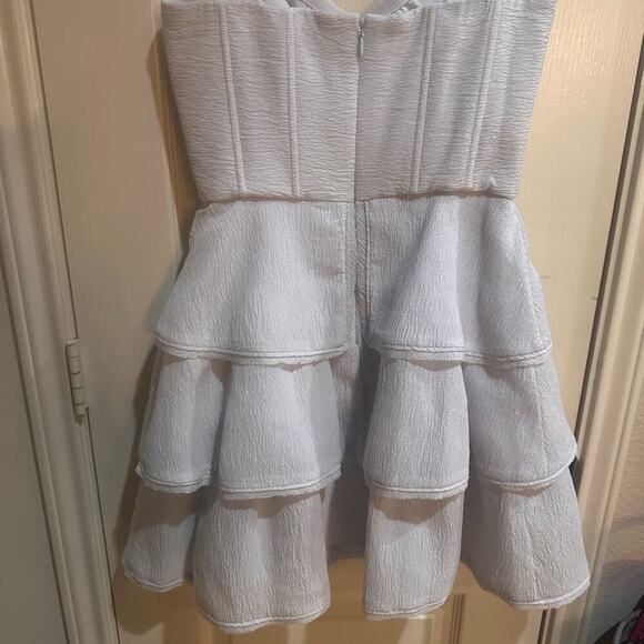 BCBGMaxAzria White Mini Dress Sweetheart Spaghetti Strap - Picture 2 of 7